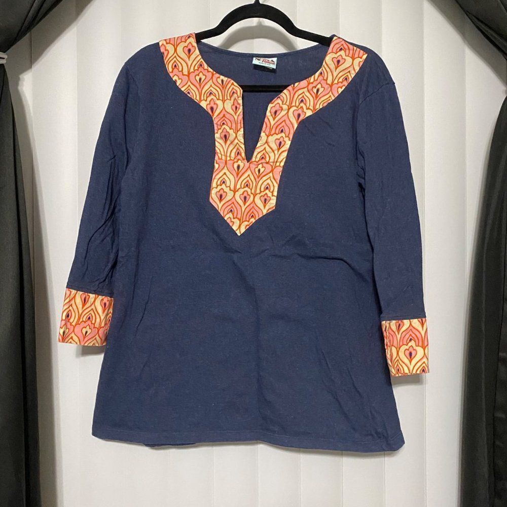 HaleyĀ andāthe Hound denim tribal styleāblouse